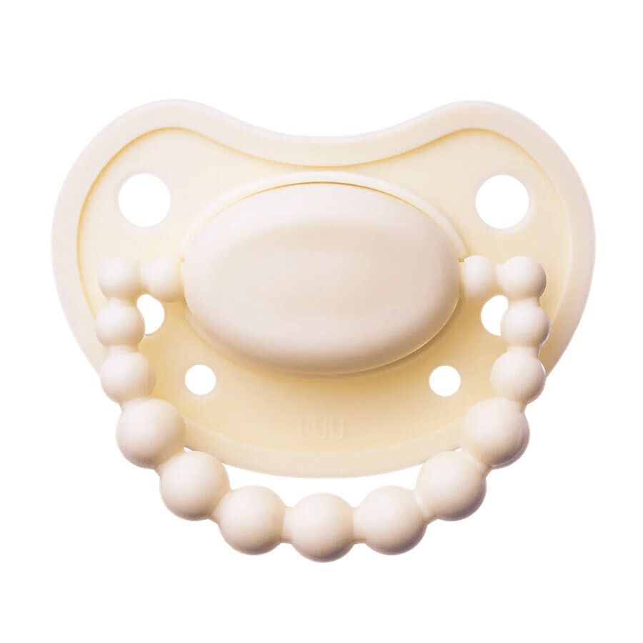 Luu Kids pacifier, pacifier, positioning, silicone, American Cream, 3-6 months, 1 pc