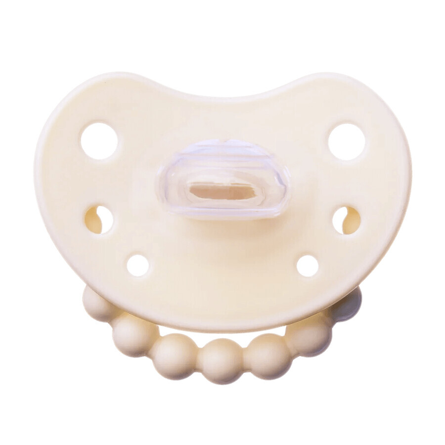 Luu Kids pacifier, pacifier, positioning, silicone, American Cream, 3-6 months, 1 pc