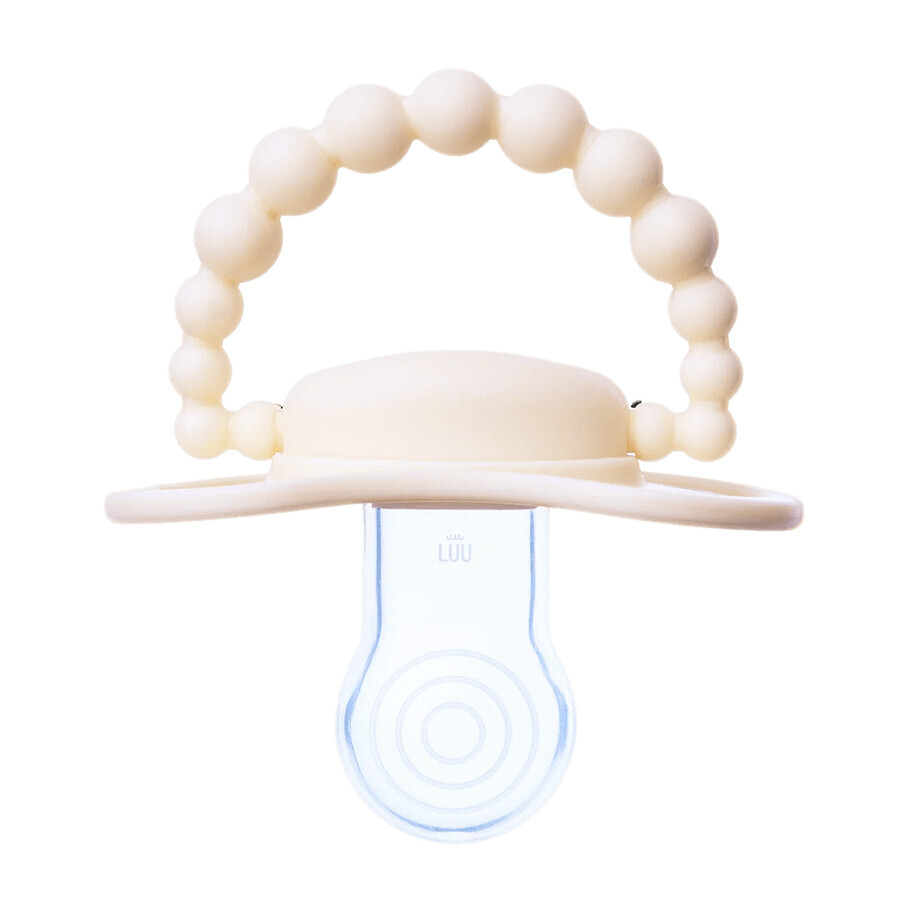 Luu Kids pacifier, pacifier, positioning, silicone, American Cream, 3-6 months, 1 pc