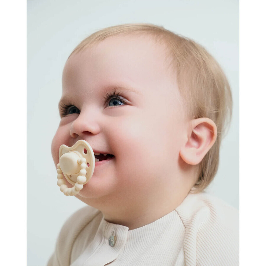 Luu Kids pacifier, pacifier, positioning, silicone, American Cream, 3-6 months, 1 pc