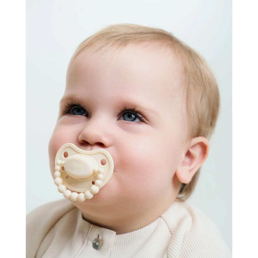 Luu Kids pacifier, pacifier, positioning, silicone, American Cream, 3-6 months, 1 pc