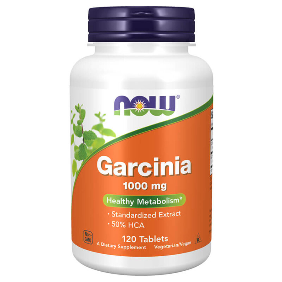 Now Foods Garcinia 1000 mg, Malabar tamarind, 120 vegan tablets