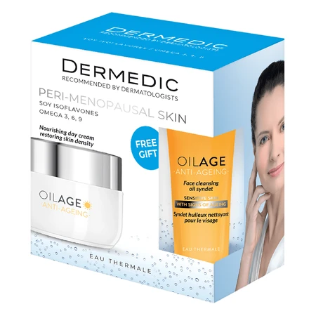 Set Dermedic Oilage, crème de jour, 50 ml + huile nettoyante syndet, 25 ml gratuit PACK BREAK