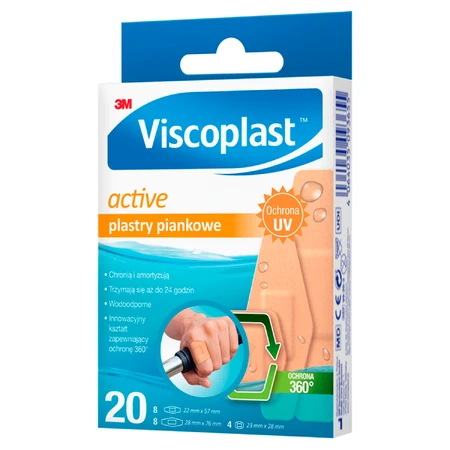 Viscoplast Active, Schaumstoff-Polster, 20 Stück