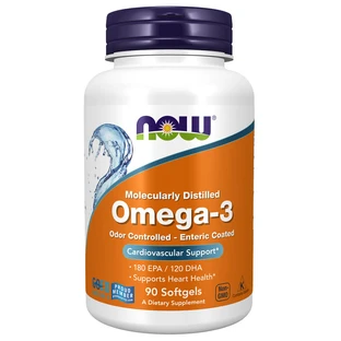 Now Foods Oméga-3 1000 mg, 90 gélules