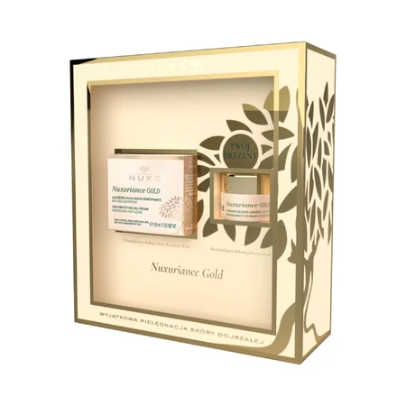 Nuxe Nuxuriance Gold set, crema facial con aceite, 50 ml + bálsamo de ojos, 15 ml