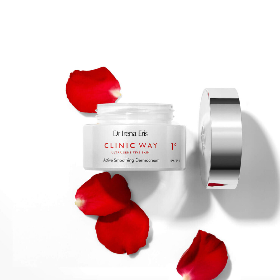 Set Dr. Irena Eris Clinic Way 1°, active smoothing dermocream, day, SPF 15, 50 ml + eye dermocream, 15 ml + night dermocream, 25 ml free