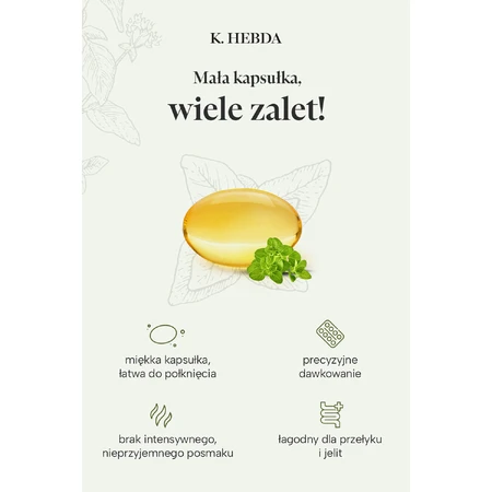 Hebda Aromacaps with oregano and lemon oil, 30 capsules