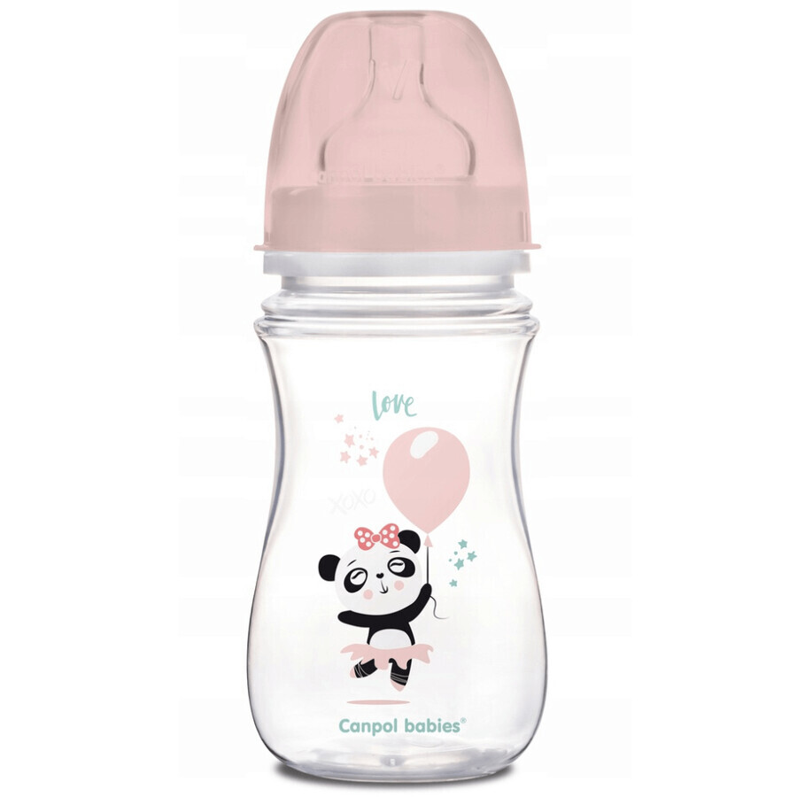 Canpol Babies EasyStart set, biberon anti-colique, dès la naissance, 120 ml + biberon anti-colique, 3-6 mois, 240 ml + liquide de nettoyage pour biberons et tétines, 500 ml pour 1 sou