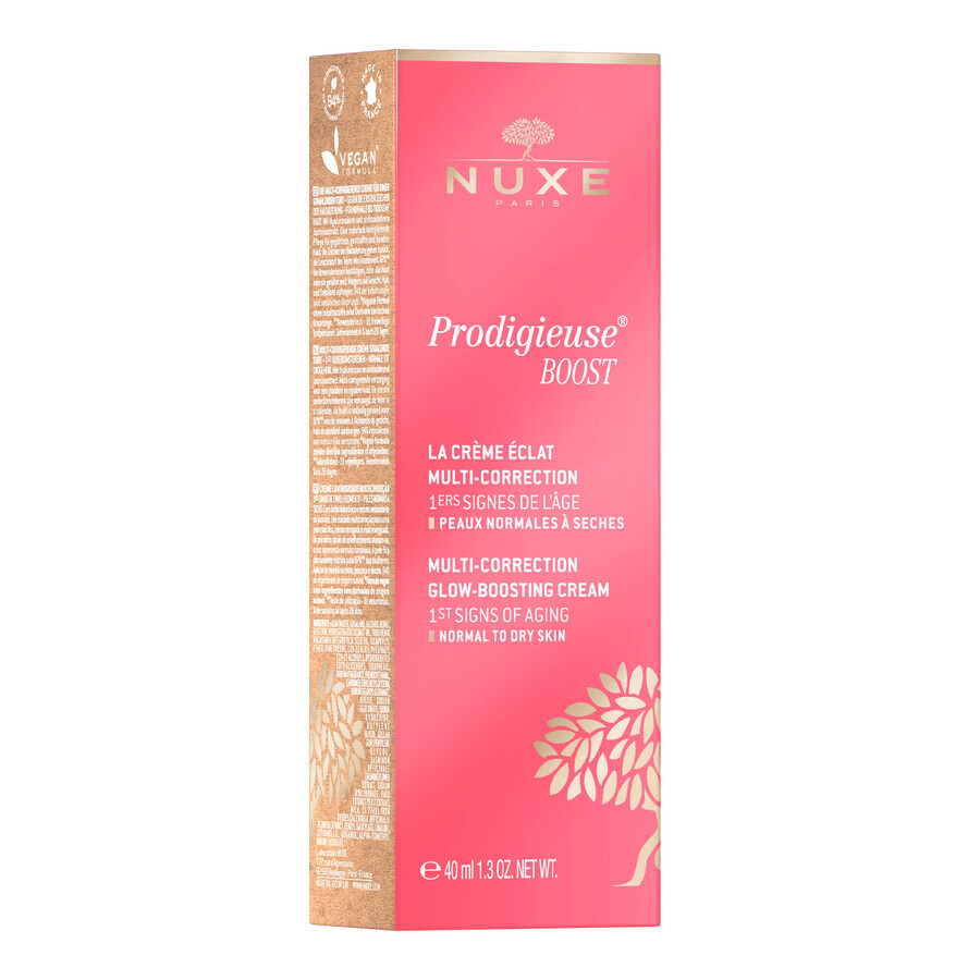 Nuxe Prodigieuse Boost set, illuminating face cream, dry skin, 40 ml + eye gel balm, 15 ml for 1 penny