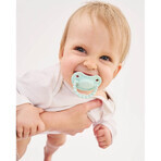 Luu Kids, sucette, positionnement de la sucette, silicone, Vivid Mint, 3-6 mois, 1 pc