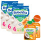 BoboVita Tasty Dinner Set Terci de lapte și orez, 3 fructe, fără gluten, după 6 luni, 3 x 230 g + Mousse &#238;n tub, banană cu mango și nucă de cocos, 2 x 80 g gratuit