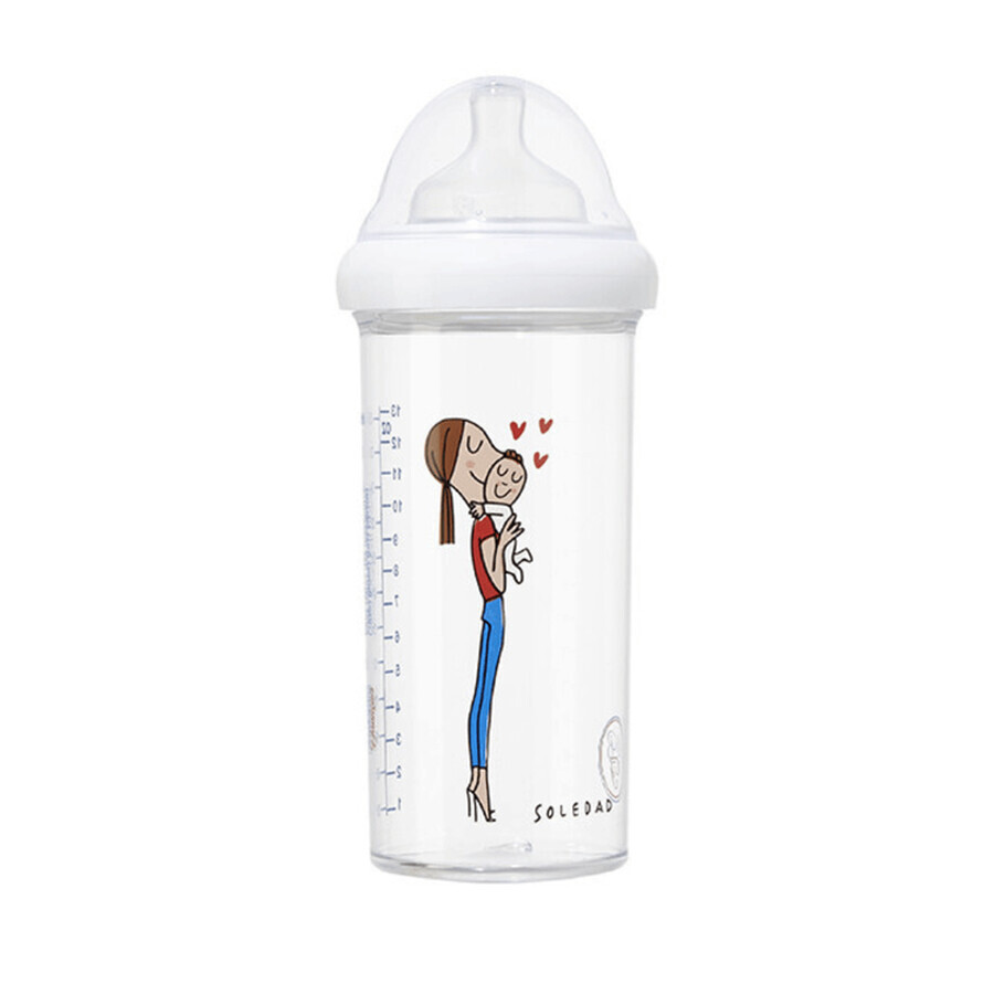Le Biberon Francais, biberon con tettarella, tritan, mamma, da 6 mesi, 360 ml