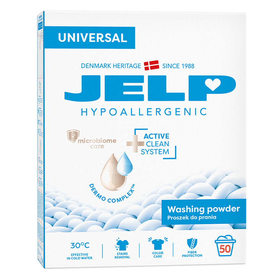 Jelp Universal hypoallergenic washing powder, 3 kg CONTAMINATED PACKAGING