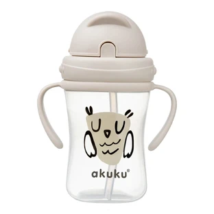 AKUKU, fles met intrekbaar rietje, uil, vanaf 9 maanden, 300 ml