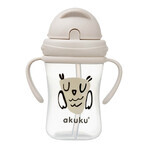 AKUKU, biberon con cannuccia retrattile, gufo, da 9 mesi, 300 ml AKUKU, biberon con cannuccia retrattile, gufo, da 9 mesi, 300 ml