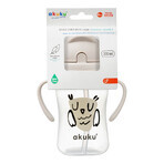 AKUKU, biberon con cannuccia retrattile, gufo, da 9 mesi, 300 ml AKUKU, biberon con cannuccia retrattile, gufo, da 9 mesi, 300 ml