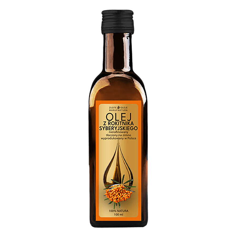 Goldfarmex Golden Oils Huile d'argousier de Sibérie, pressée à froid, non raffinée, 100 ml