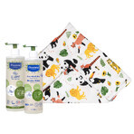 Mustela Bio set, gel nettoyant pour le corps et les cheveux, 400 ml + eau micellaire, sans rinçage, 400 ml + couche en bambou gratuite Mustela Bio set, gel nettoyant pour le corps et les cheveux, 400 ml + eau micellaire, sans rinçage, 400 ml + couche en bambou gratuite