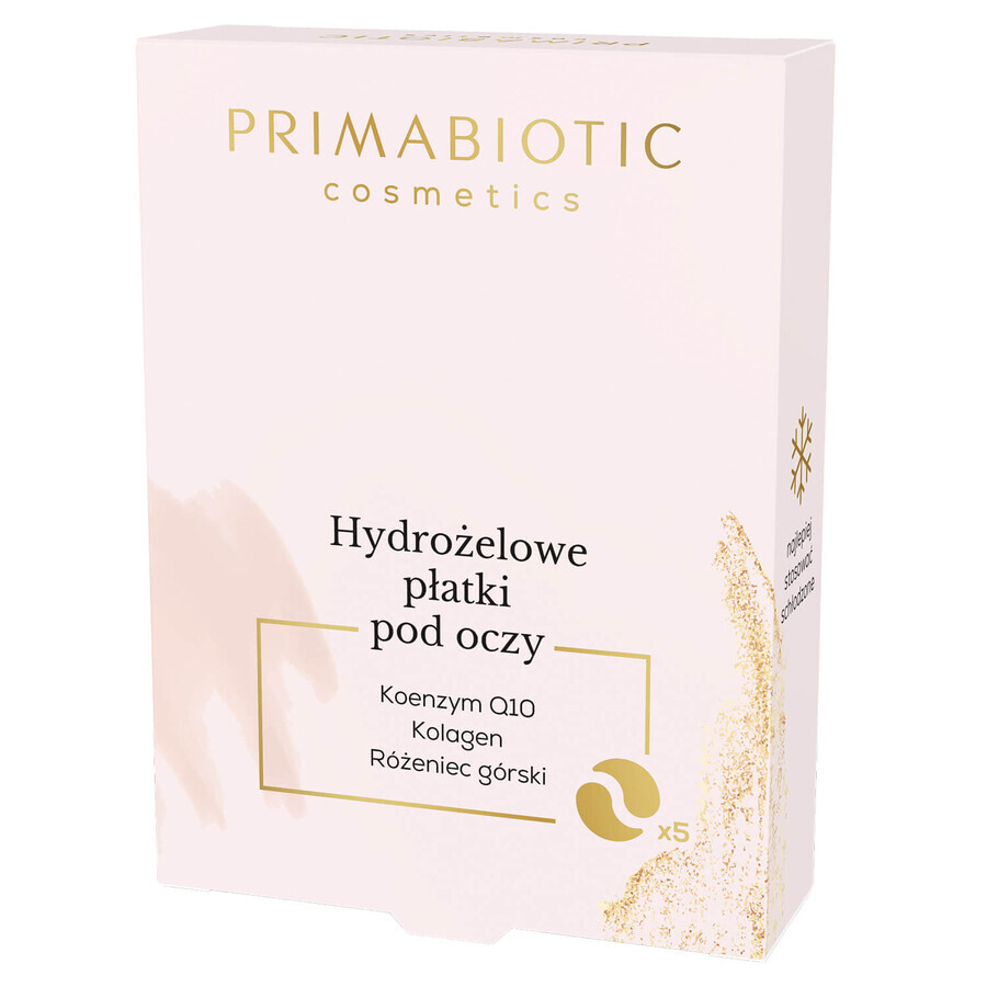 Primabiotic Cosmetics, hydrogel eye pads, 5 sachets