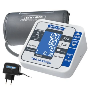 Tech-Med TMA-3 Basic (B), automatic upper arm blood pressure monitor with power supply
