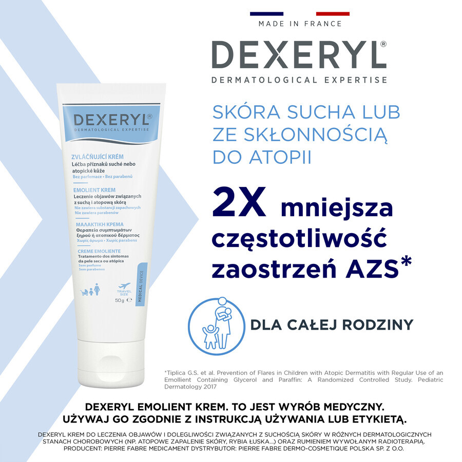 Dexeryl crema emoliente para piel seca, 50 g