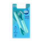 Canpol Babies, set di cucchiai magici cambia colore, turchese, 9/581, da 4 mesi, 2 pezzi Canpol Babies, set di cucchiai magici cambia colore, turchese, 9/581, da 4 mesi, 2 pezzi