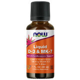 Now Foods Liquid D-3 & MK-7, vitamina D y K, gotas, 30 ml