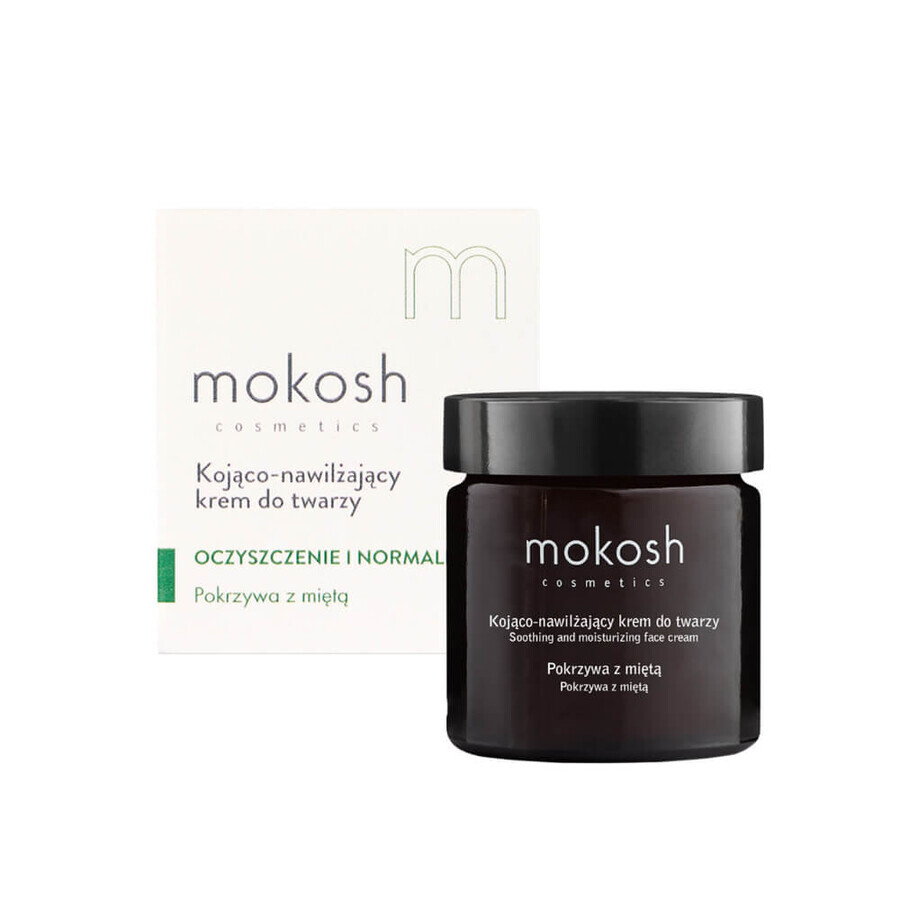 Mokosh crème apaisante et hydratante pour le visage, ortie et menthe, 60 ml