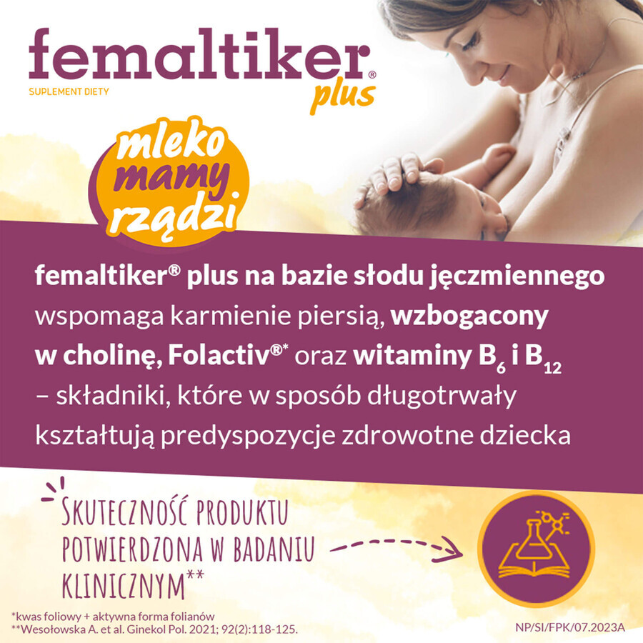 Femaltiker Plus pack, caramel flavor, 2 x 12 sachets