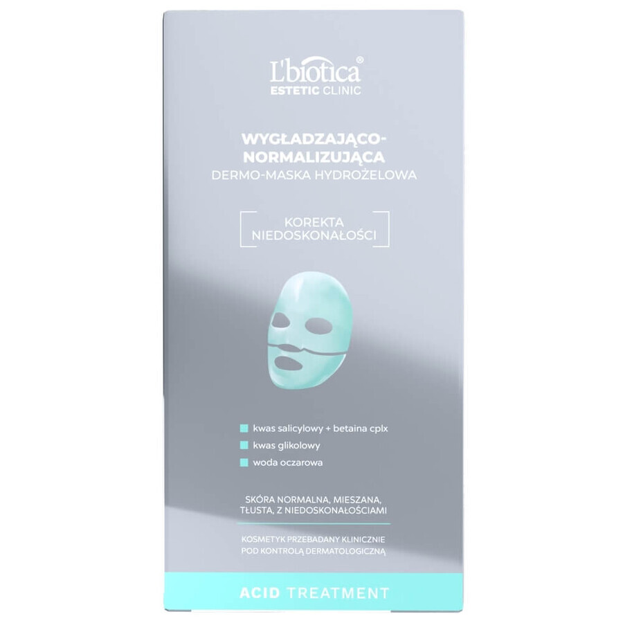Set L'Biotica Estetic Clinic Acid, smoothing-normalizing hydrogel dermo-mask, 2 pieces