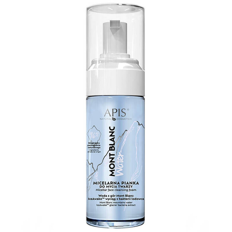 Apis Mont Blanc Set, Mizellenreinigender Gesichtsreinigungsschaum, 150 ml + optimale aktive Feuchtigkeitscreme mit Mineralien aus dem Toten Meer, 50 ml