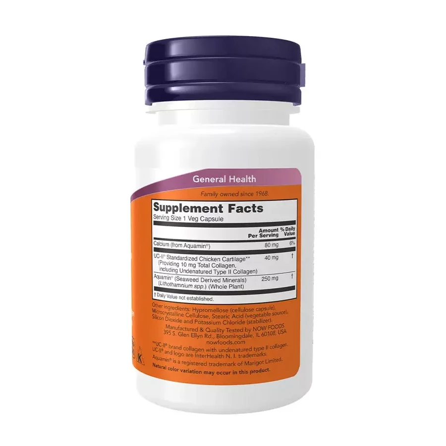 Now Foods UC-II Colagen de tip II, 60 capsule vegetale