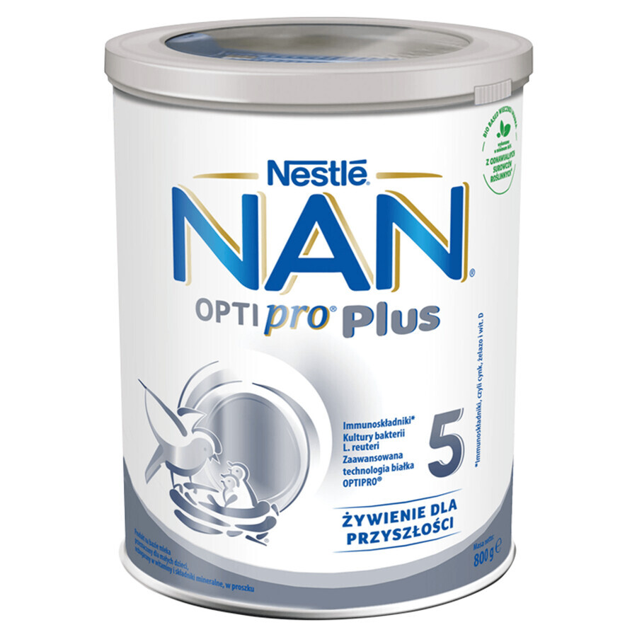 Nestle NAN Optipro Plus 5, prodotto a base di latte per bambini di età superiore ai 2,5 anni, 6 x 800 g