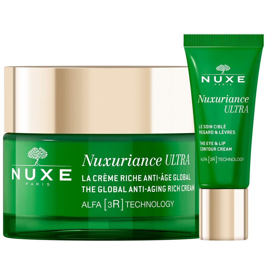 Nuxe Nuxuriance Ultra set, anti-aging day cream, 50 ml + anti-aging eye and lip cream, 15 ml for 1 penny