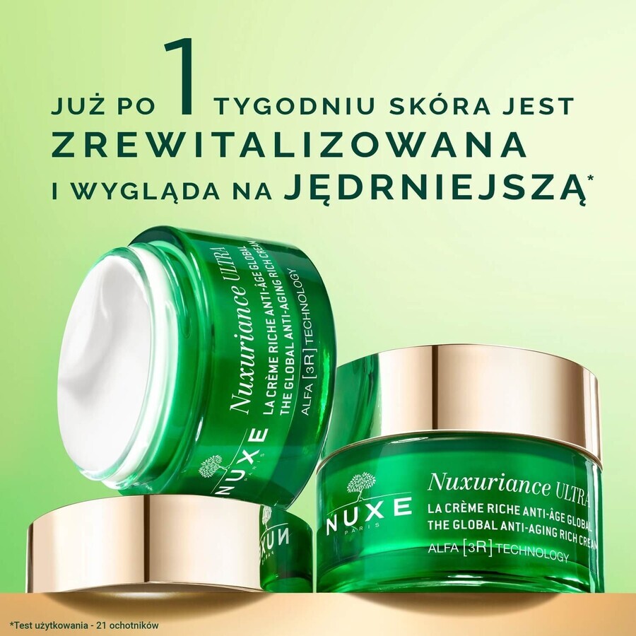 Nuxe Nuxuriance Ultra set, anti-aging day cream, 50 ml + anti-aging eye and lip cream, 15 ml for 1 penny