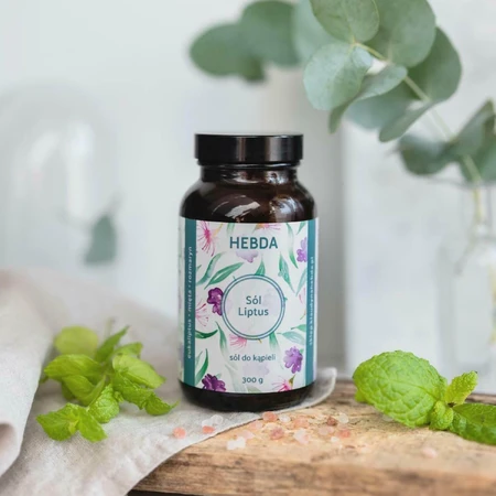 Hebda Liptus badzout met eucalyptus en munt, 300 g