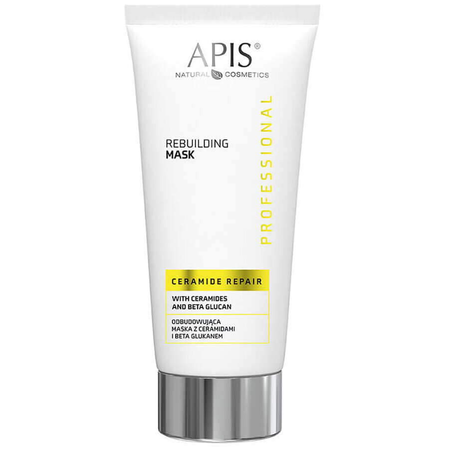 Apis Professional Ceramide Repair, reconstruction mask with ceramides and beta-glucan, 200 ml + jade facial massager, 1 free