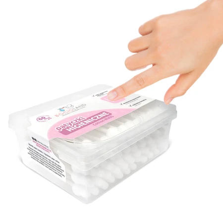Bocioland, cotton ear buds with plug, 60 pieces