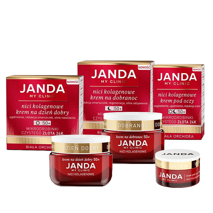Set Janda My Clinic Collageendraden 50+, dagcrème 50 ml + nachtcrème 50 ml + oogcrème 15 ml
