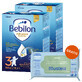 Set Bebilon Advance Pronutra 3 Junior, milk-based nourishing formula, after 1 year, 2 x 1000 g + Mustela wet wipes, 60 free