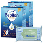 Set Bebilon Advance Pronutra 3 Junior, Milchnahrung, ab 1 Jahr, 2 x 1000 g + Mustela Feuchttücher, 60 gratis Set Bebilon Advance Pronutra 3 Junior, Milchnahrung, ab 1 Jahr, 2 x 1000 g + Mustela Feuchttücher, 60 gratis
