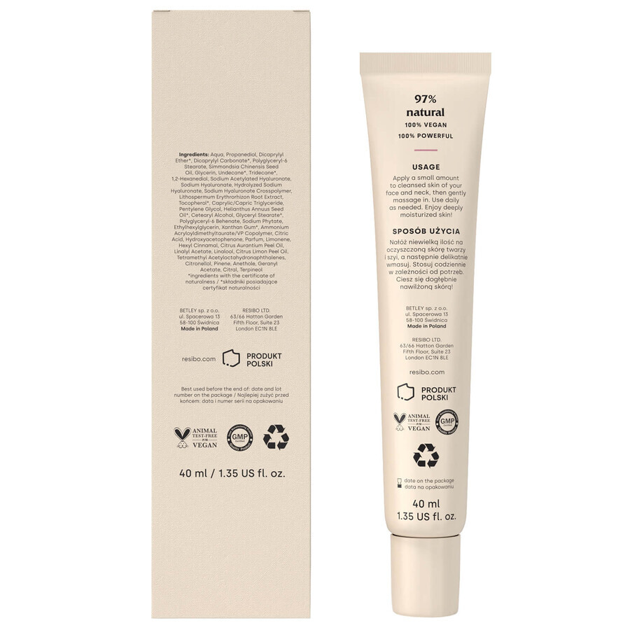 Resibo All Water on Me Crème ultra hydratante pour le visage 40 ml
