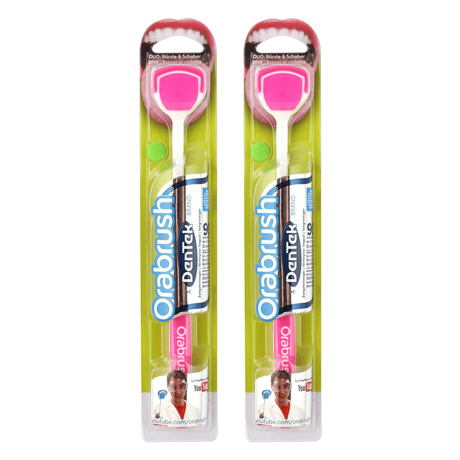 Buy DenTek Orabrush set, tongue cleaner with brush, 2 pieces DenTek Orabrush set, tongue cleaner with brush, 2 pieces