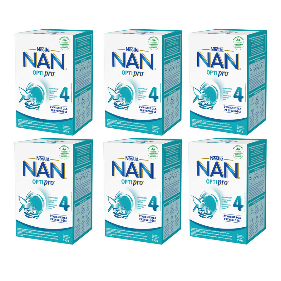 Set Nestle NAN Optipro 4, modified Junior milk for children over 2 years, 6 x 650 g