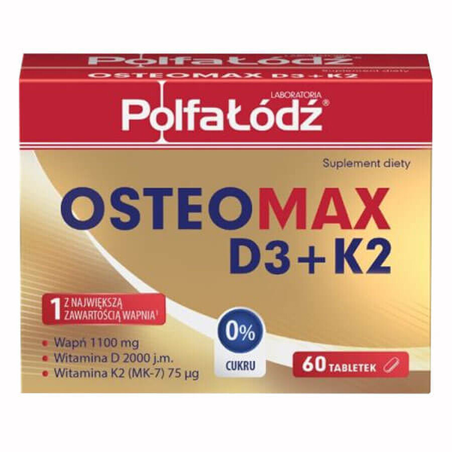 Laboratoria PolfaŁódź Osteomax D3 + K2, 60 tablets