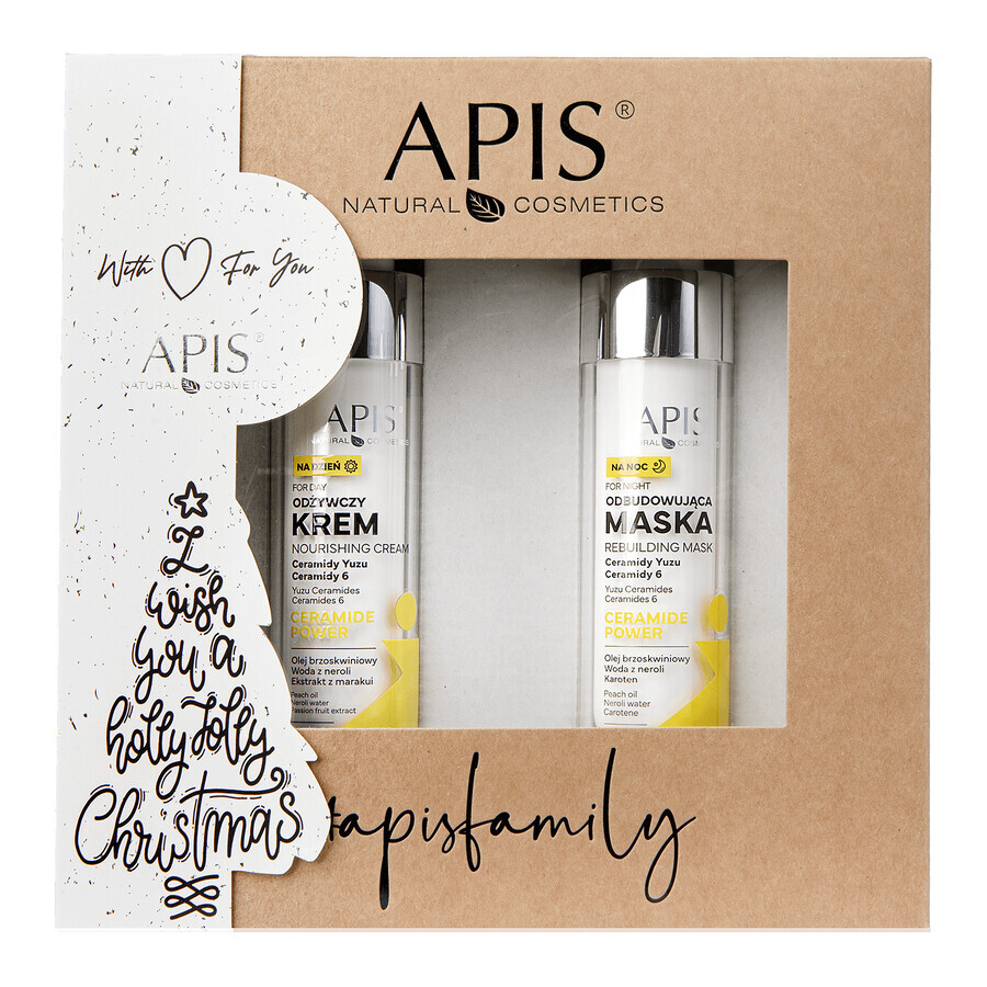 Apis Ceramide Power Set, nourishing day cream 50 ml + repairing night mask 50 ml