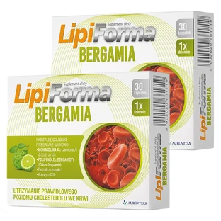 Set pour un taux de cholestérol normal, LipiForma Bergamia, 2 x 30 gélules