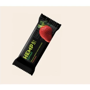 Barrita ecológica de semillas de cáñamo con fresas, 48 gr, Canah