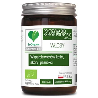 BeOrganic Cola de Caballo Orgánica + Ortiga Orgánica 400 mg, 100 comprimidos